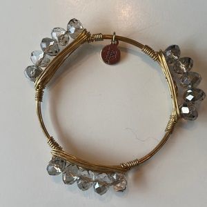 BB Bracelet, Gold Wire with Crystals